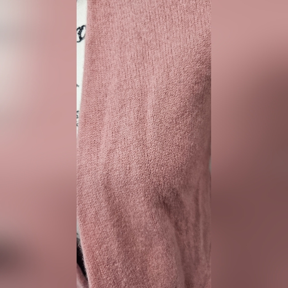 Halogen Women's Pink Front Open Cashmere Wool Long Cardigan with Pockets Small - Picture 7 of 14